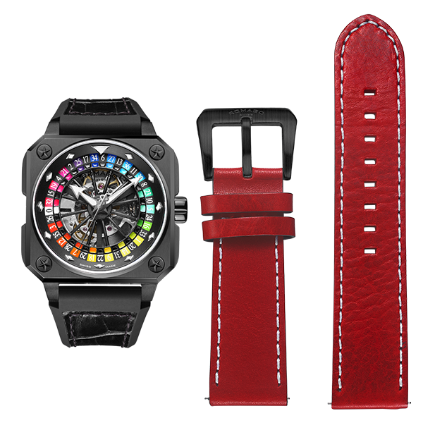 ROMAGO Roulette Master II Skeleton Automatic Rainbow - RM085-0557PL-RBOW-6