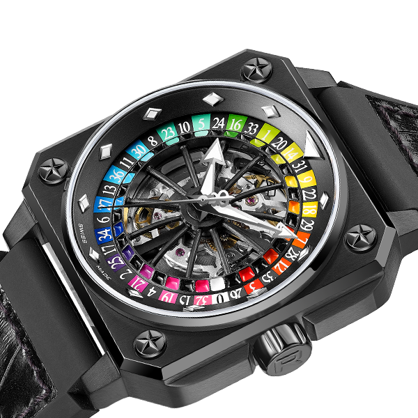 ROMAGO Roulette Master II Skeleton Automatic Rainbow - RM085-0557PL-RBOW-6