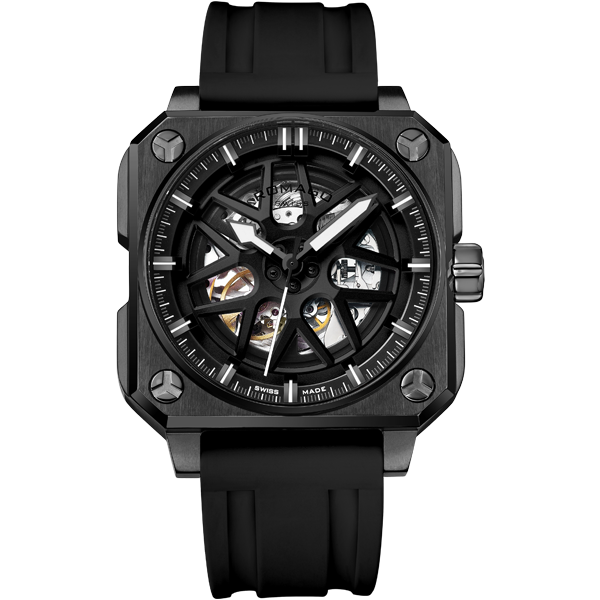 ROMAGO Black PVD Double Racer Skeleton -  RM105-BK Automatic