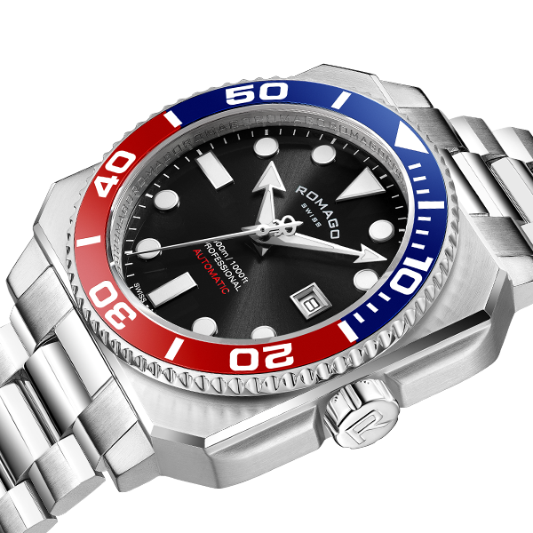 ROMAGO ProAquanaut BlueRed 300 - RM109-SVBURD Automatic 300m