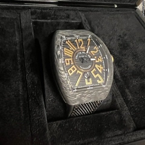 Franck Muller Vanguard Carbon Gold Dial